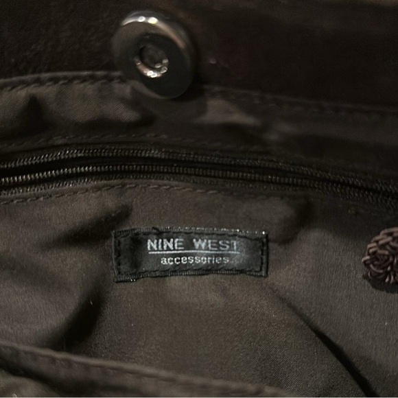 Vintage Nine West Suede Leather Patchwork Crossbody Bag Women Boho Hippie Gypsy - Picture 6 of 7